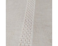 FIRANA NATURAL 330cm - wzór poziomy, ołowianka - biało kremowa