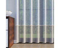 FIRANA NATURAL 330cm - wzór poziomy, ołowianka - biało kremowa