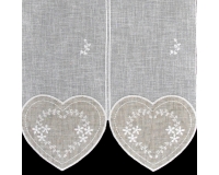 ZAZDROSTKA NATURAL 40cm HAFT SERCA  biel / beż PANEL