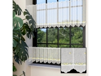 ZAZDROSTKA NATURAL 40cm HAFT biel / żółto-zielone kwiatuszki PANEL