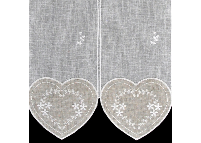 ZAZDROSTKA NATURAL 40cm HAFT SERCA  biel / beż PANEL