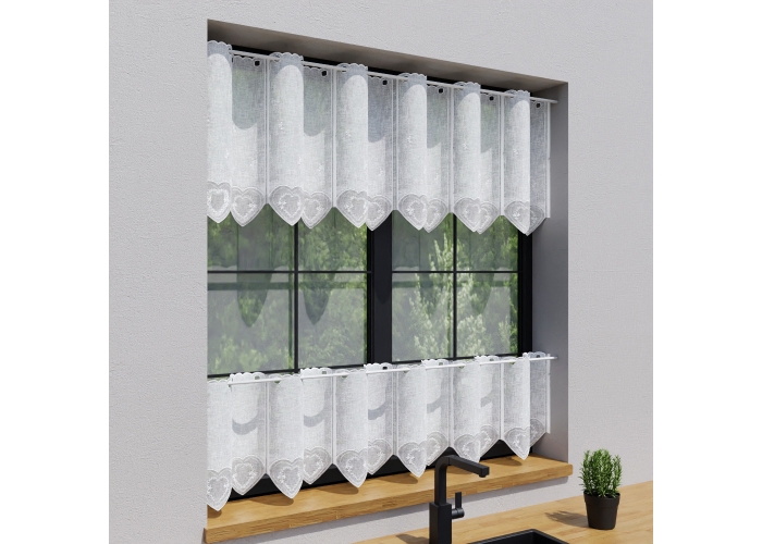 ZAZDROSTKA NATURAL 40cm HAFT SERCA  biel / szary PANEL