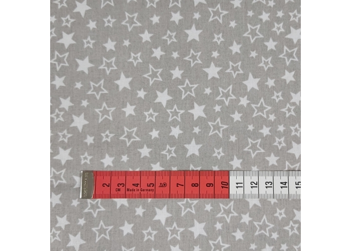 Tkanina bawełniana GWIAZDOZBIÓR SZARYM  - 140g/m²/160cm