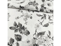 Tkanina dekoracyjna ARIANA - SZARE KWIATY