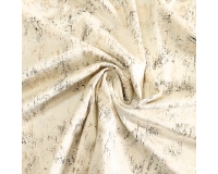 Tkanina GLAMOUR VELVET, WELUR ZŁOTO-SREBRO ECRU - 280cm