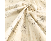 Tkanina GLAMOUR VELVET, WELUR ZŁOTO-SREBRO ECRU - 280cm