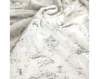 Tkanina GLAMOUR VELVET, WELUR ZŁOTO-SREBRO BIAŁY - 280cm