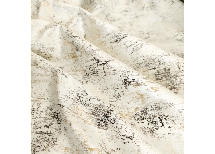 Tkanina GLAMOUR VELVET, WELUR ZŁOTO-SREBRO ECRU - 280cm