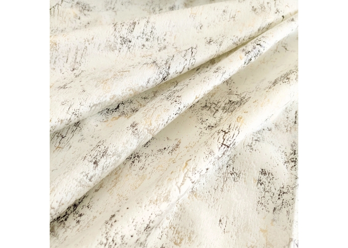 Tkanina GLAMOUR VELVET, WELUR ZŁOTO-SREBRO ECRU - 280cm
