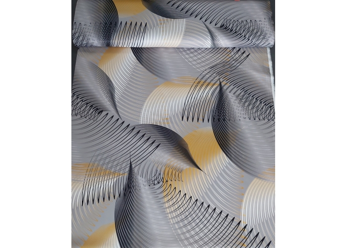 Tkanina DEKORACYJNA VELVET SOFT - GEO SZARY