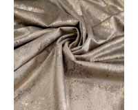 Tkanina GLAMOUR VELVET, WELUR ZŁOTO-SREBRO- JASNY BEŻ - 280cm