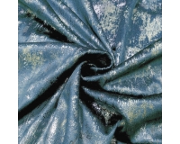 Tkanina GLAMOUR VELVET, WELUR ZŁOTO-SREBRO- BŁĘKIT - 280cm