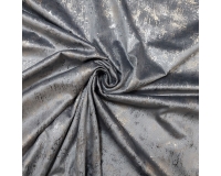 Tkanina GLAMOUR VELVET, WELUR ZŁOTO -CIEMNY SZARY - 280cm