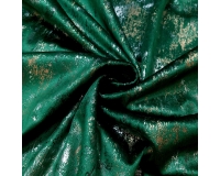 Tkanina  GLAMOUR VELVET, WELUR ZŁOTO-SREBRO-ZIELONY - 280cm
