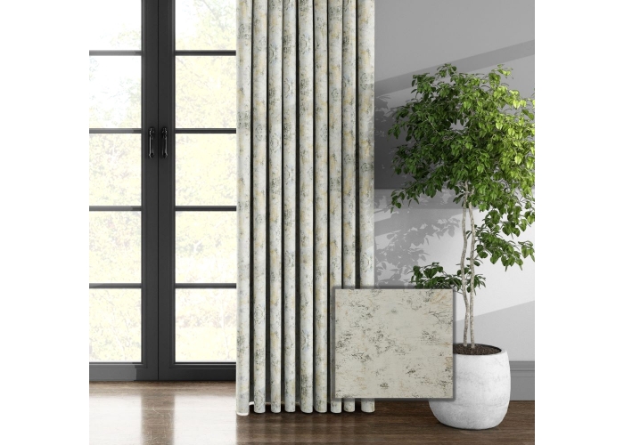 Tkanina GLAMOUR VELVET, WELUR ZŁOTO-SREBRO ECRU - 280cm