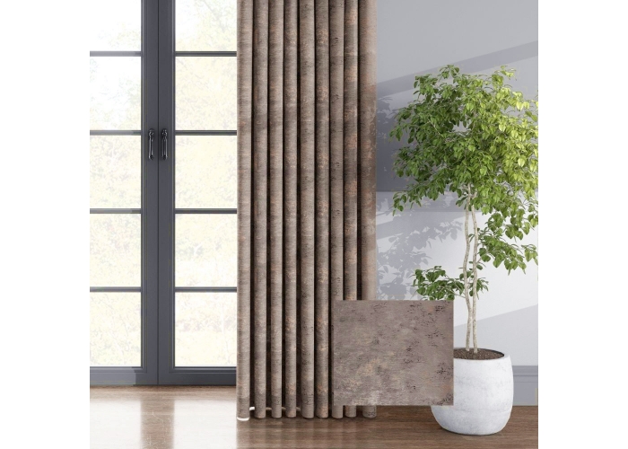 Tkanina GLAMOUR VELVET, WELUR ZŁOTO-SREBRO- JASNY BEŻ - 280cm