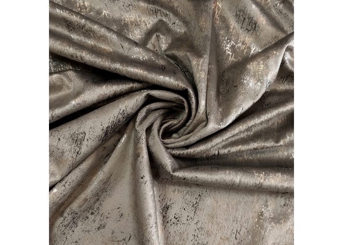 Tkanina GLAMOUR VELVET, WELUR ZŁOTO-SREBRO- SZARY BEŻ - 280cm