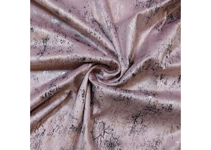 Tkanina GLAMOUR VELVET, WELUR ZŁOTO-SREBRO-RÓŻ - 280cm
