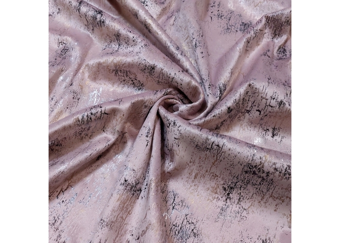 Tkanina GLAMOUR VELVET, WELUR ZŁOTO-SREBRO-RÓŻ - 280cm