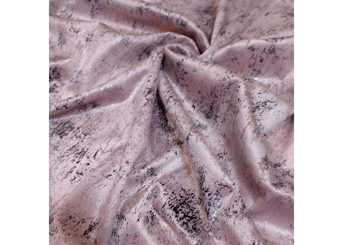 Tkanina GLAMOUR VELVET, WELUR ZŁOTO-SREBRO-RÓŻ - 280cm