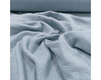 DOUBLE GAUZE, MUŚLIN - JASNY BŁĘKIT / SKY BLUE - 150cm