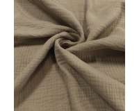 DOUBLE GAUZE, MUŚLIN - CHŁODNY BEŻ - 150cm