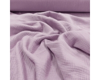 DOUBLE GAUZE, MUŚLIN - LILA, JASNY FIOLET - 150cm