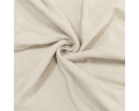 DOUBLE GAUZE, MUŚLIN - ŚMIETANKOWY ECRU - 160cm