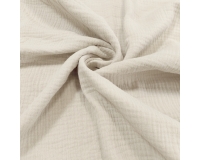 DOUBLE GAUZE, MUŚLIN - ŚMIETANKOWY ECRU - 160cm