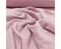 DOUBLE GAUZE, MUŚLIN - JASNY RÓŻ - 160cm