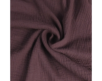 DOUBLE GAUZE, MUŚLIN - BAKŁAŻAN - 150cm