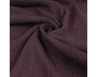 DOUBLE GAUZE, MUŚLIN - BAKŁAŻAN - 150cm