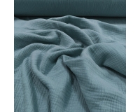 DOUBLE GAUZE, MUŚLIN - BLUE JEANS - 140cm