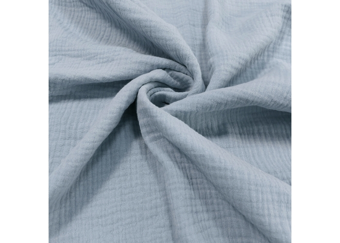 DOUBLE GAUZE, MUŚLIN - JASNY BŁĘKIT / SKY BLUE - 150cm