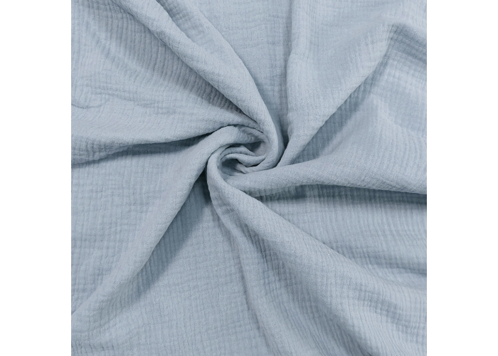 DOUBLE GAUZE, MUŚLIN - JASNY BŁĘKIT / SKY BLUE - 150cm