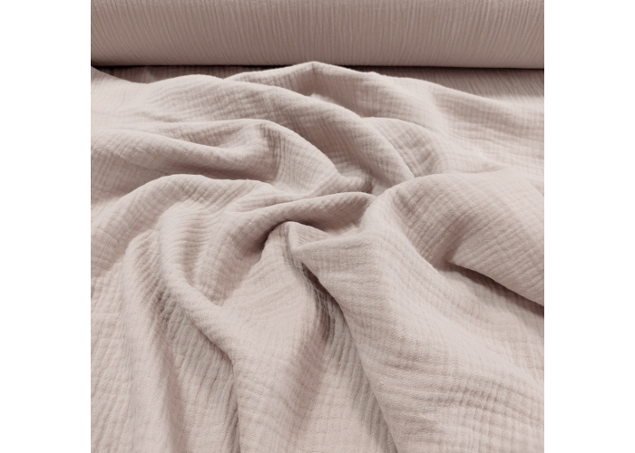 DOUBLE GAUZE, MUŚLIN - CAPPUCCINO - 150cm