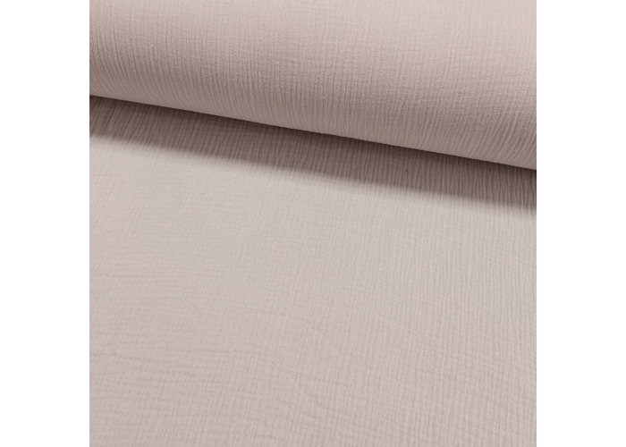 DOUBLE GAUZE, MUŚLIN - CAPPUCCINO - 150cm