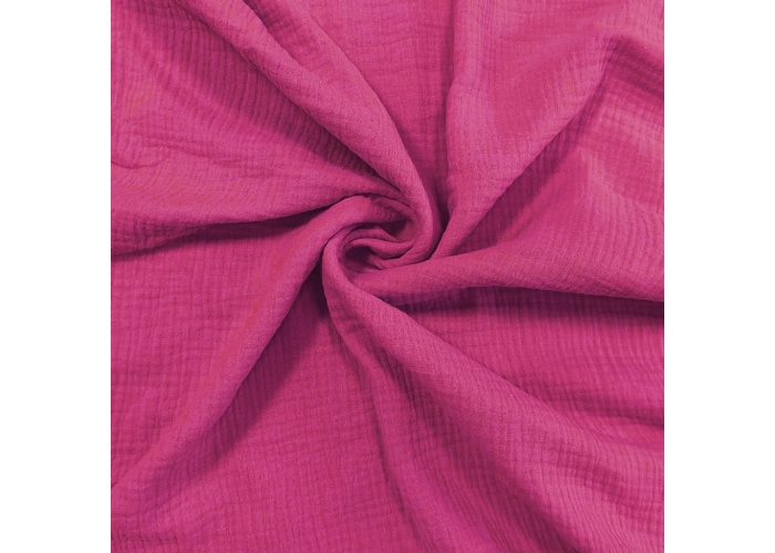 DOUBLE GAUZE, MUŚLIN - AMARANT - 150cm