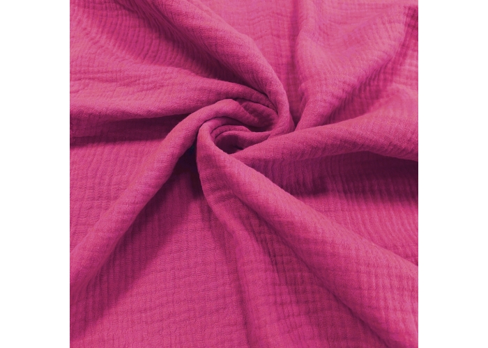 DOUBLE GAUZE, MUŚLIN - AMARANT - 150cm