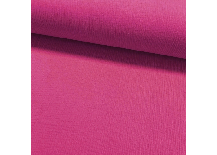 DOUBLE GAUZE, MUŚLIN - AMARANT - 150cm
