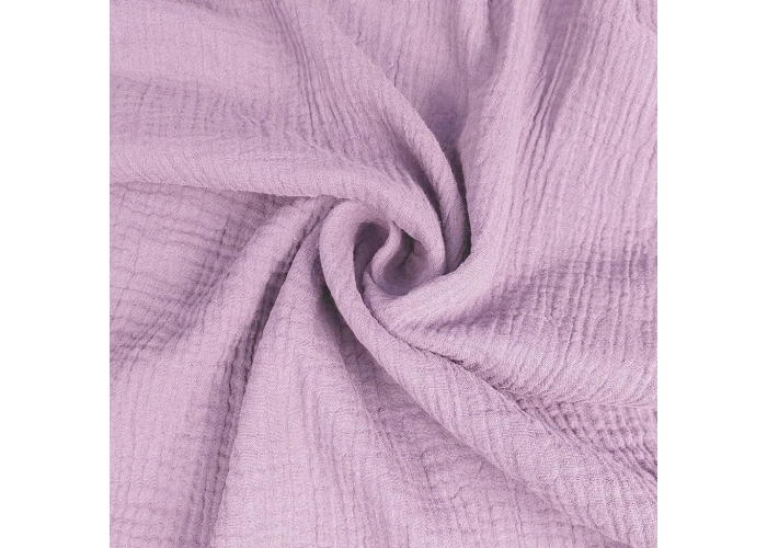 DOUBLE GAUZE, MUŚLIN - LILA, JASNY FIOLET - 150cm