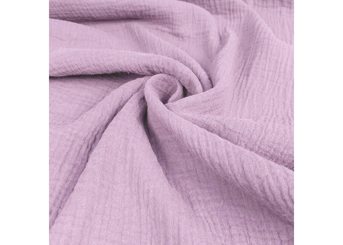 DOUBLE GAUZE, MUŚLIN - LILA, JASNY FIOLET - 150cm