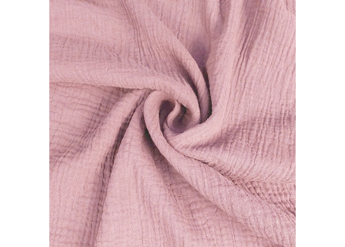 DOUBLE GAUZE, MUŚLIN - JASNY RÓŻ - 160cm