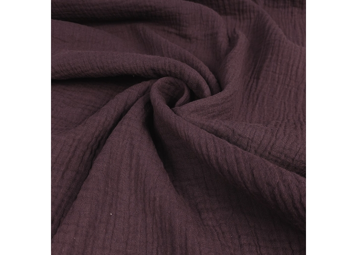 DOUBLE GAUZE, MUŚLIN - BAKŁAŻAN - 150cm