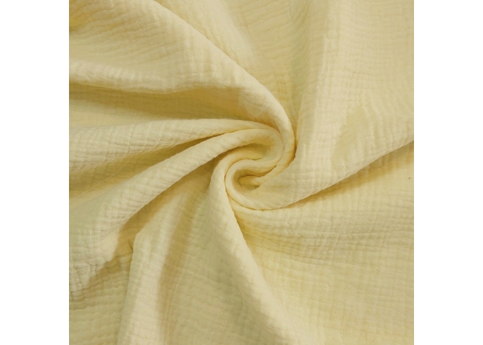 DOUBLE GAUZE, MUŚLIN - BANAN - 150cm