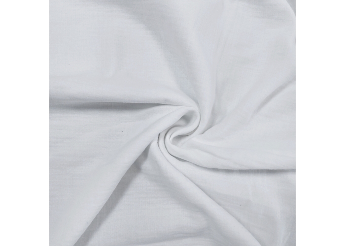 DOUBLE GAUZE, MUŚLIN - BIAŁY - 160cm