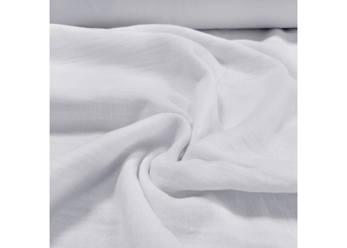 DOUBLE GAUZE, MUŚLIN - BIAŁY - 160cm