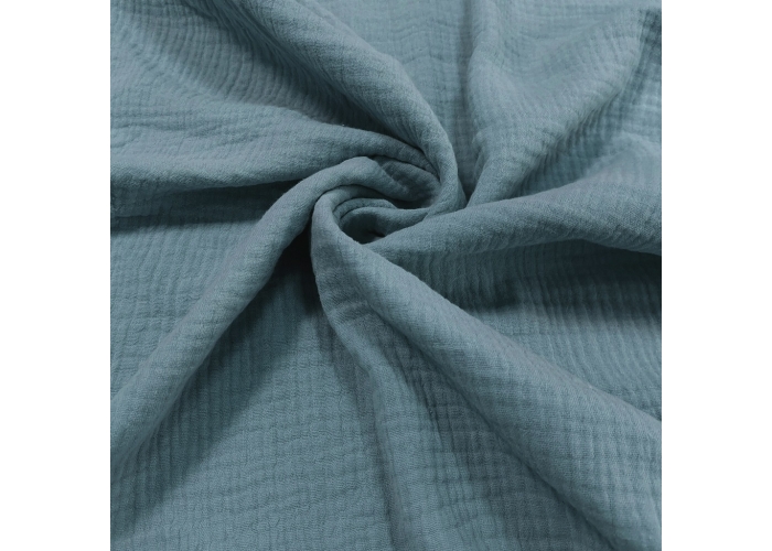 DOUBLE GAUZE, MUŚLIN - BLUE JEANS - 140cm