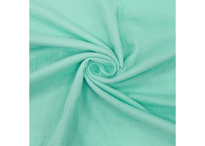 DOUBLE GAUZE, MUŚLIN - LAZUROWA MIĘTA - 140cm