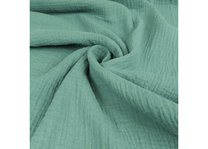 DOUBLE GAUZE, MUŚLIN - BRUDNA MIĘTA - 140cm